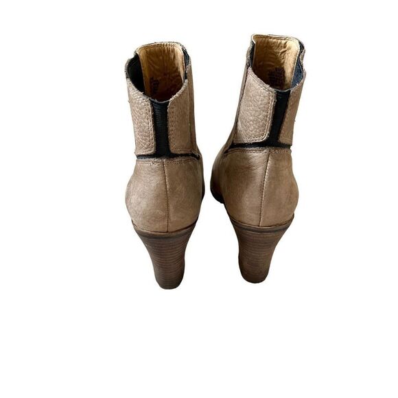 Lucky Brand Brindle Leather Heeled Maldeeve Ankle Booties sz 6 - Picture 2 of 12